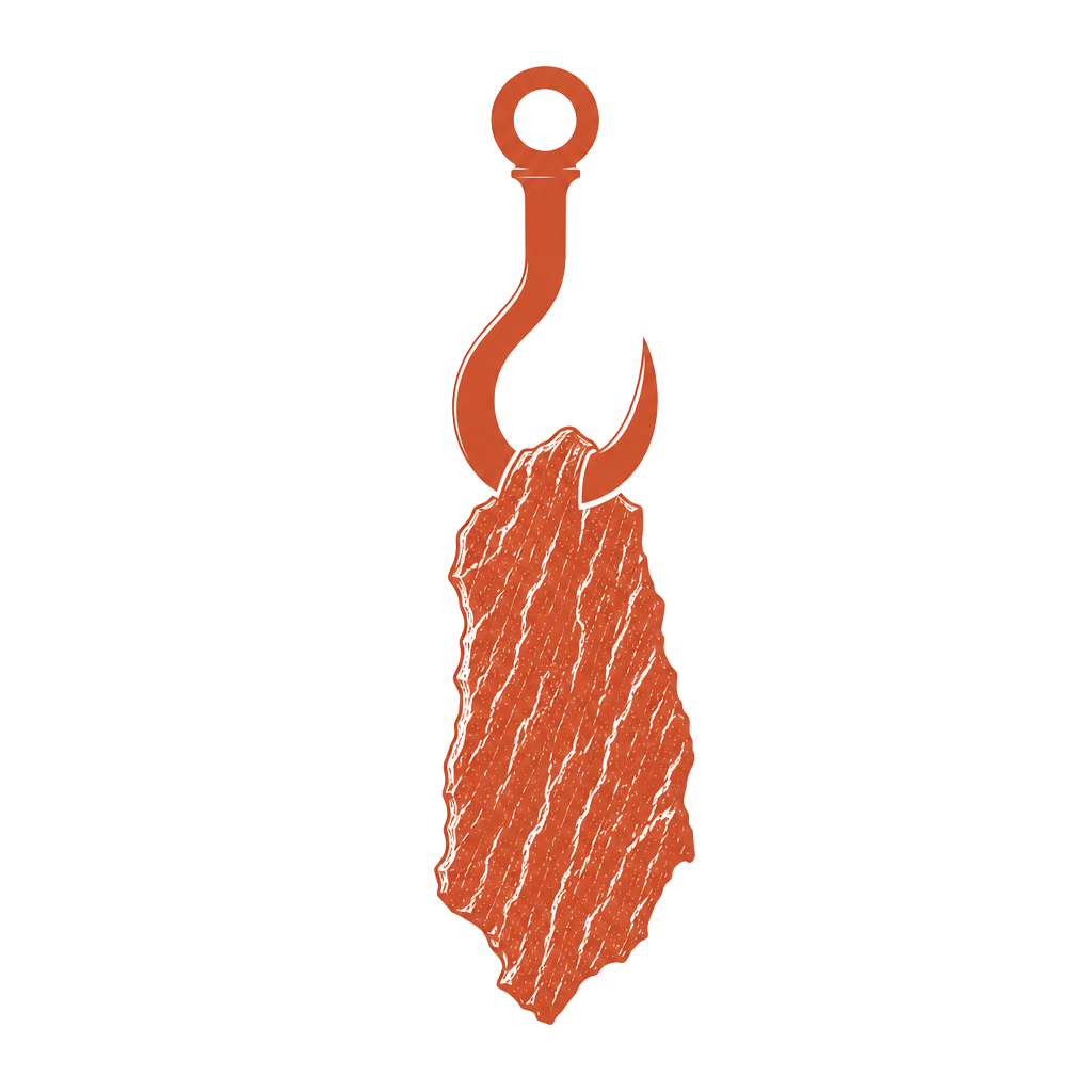 BRÖCKLI Logo — Fleischhaken mit Jerky